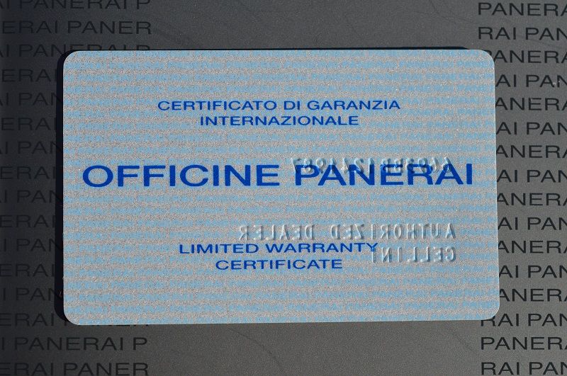 FS Panerai Luminor Manual Guarantee Book OEM Warranty Card